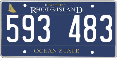 RI license plate 593483