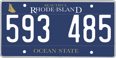 RI license plate 593485