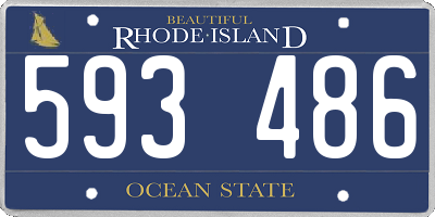RI license plate 593486