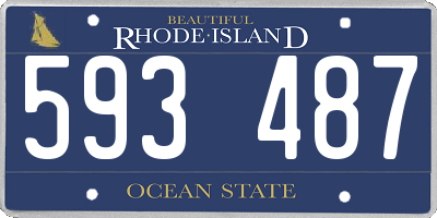 RI license plate 593487