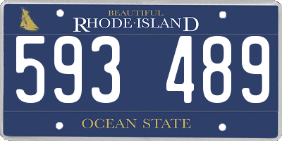 RI license plate 593489