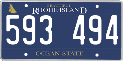 RI license plate 593494