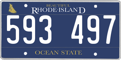 RI license plate 593497