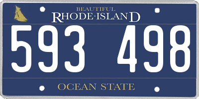 RI license plate 593498