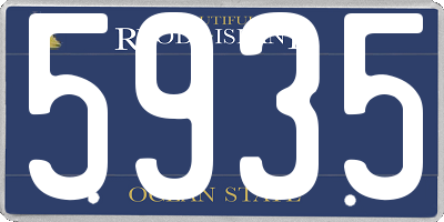 RI license plate 5935