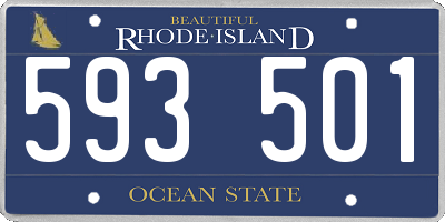 RI license plate 593501