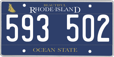 RI license plate 593502