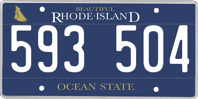 RI license plate 593504