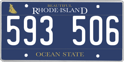 RI license plate 593506