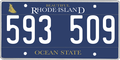 RI license plate 593509