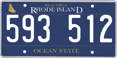 RI license plate 593512