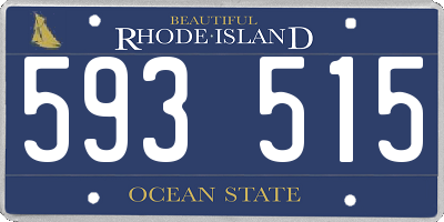 RI license plate 593515