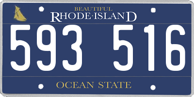 RI license plate 593516