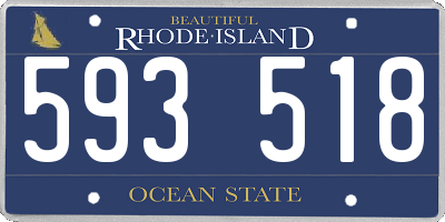 RI license plate 593518