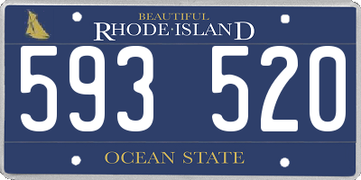 RI license plate 593520