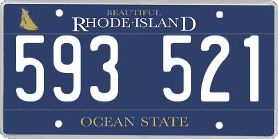 RI license plate 593521