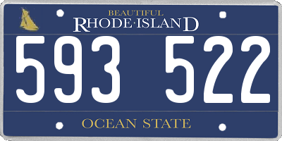 RI license plate 593522