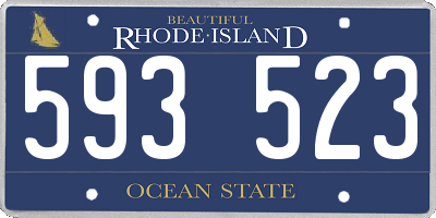 RI license plate 593523