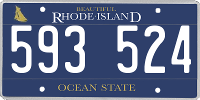 RI license plate 593524