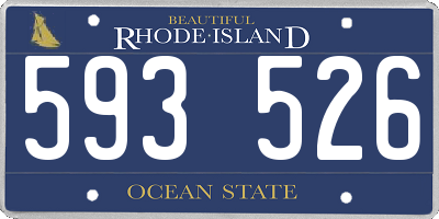 RI license plate 593526