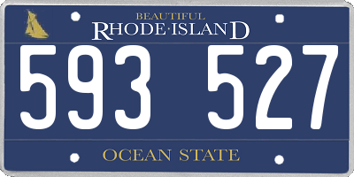 RI license plate 593527