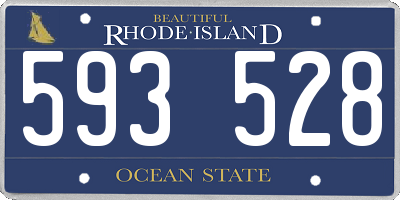 RI license plate 593528
