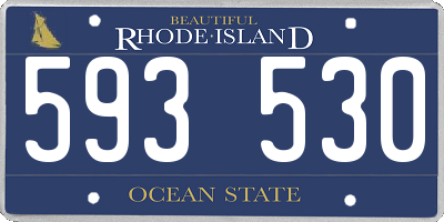RI license plate 593530