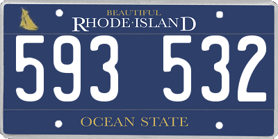 RI license plate 593532