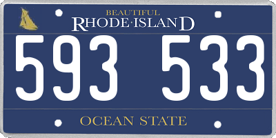 RI license plate 593533