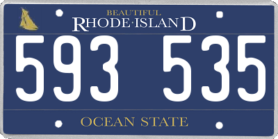 RI license plate 593535