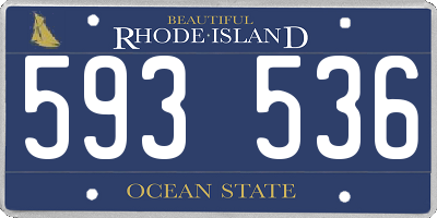 RI license plate 593536