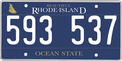 RI license plate 593537