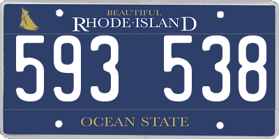RI license plate 593538