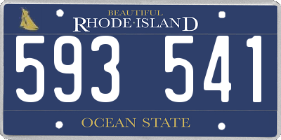 RI license plate 593541