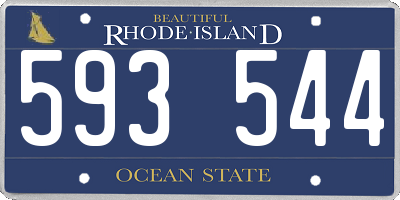 RI license plate 593544