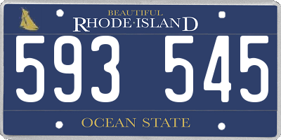 RI license plate 593545