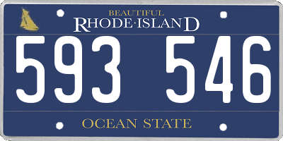 RI license plate 593546