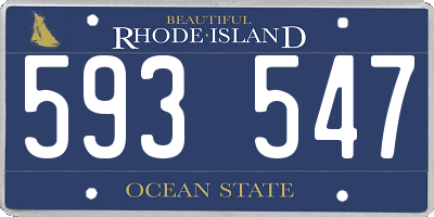 RI license plate 593547