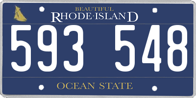 RI license plate 593548