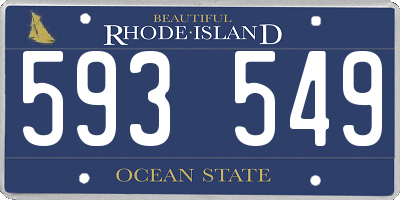 RI license plate 593549