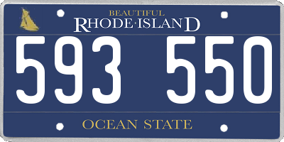 RI license plate 593550