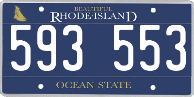 RI license plate 593553
