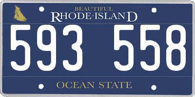 RI license plate 593558