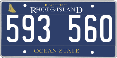 RI license plate 593560