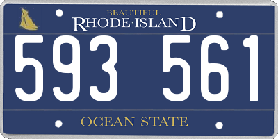 RI license plate 593561