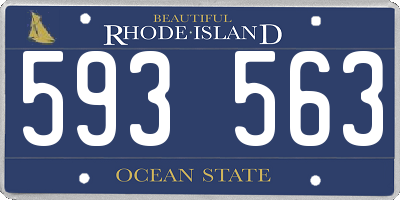 RI license plate 593563