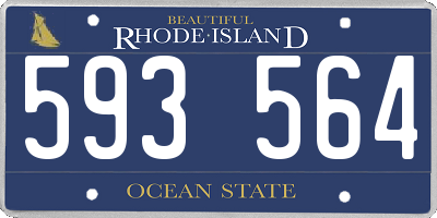 RI license plate 593564