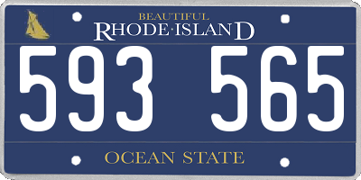 RI license plate 593565