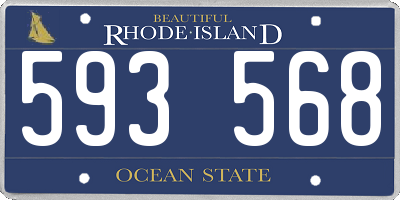RI license plate 593568