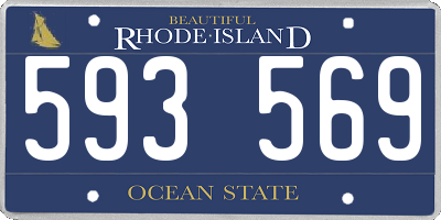 RI license plate 593569